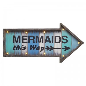 Mermaids this way LED sign