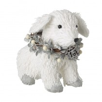 Small White Bear With Wreath