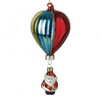 Hanging Glass Santa And Ball Tree Deco