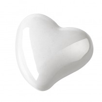 White Ceramic Heart Ornament