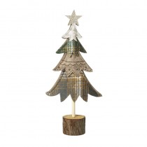 Tapestry Christmas Tree On Log Sml