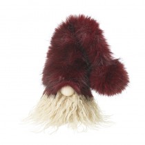 Gonk Head With Burgundy Fluffy Hat