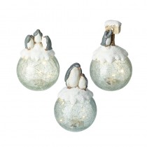 Mix Of 3 Penguins On Light Up Globes