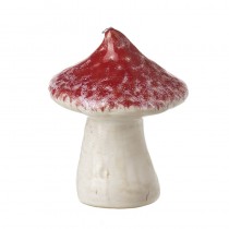 Ceramic Red Top Mushroom