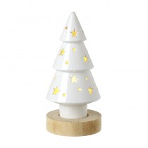 Tall White Porcelain Cut Out Stars Tree