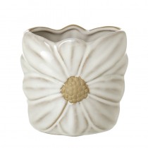 White Daisy Ceramic Plant Pot Sml