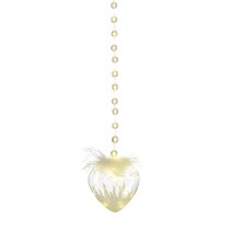 Light Up Feather Heart With Bead Hanger