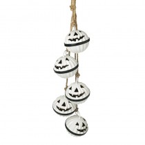 White Bells With Pumpkin Face Hanging