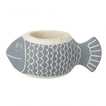 Grey Fish Pot