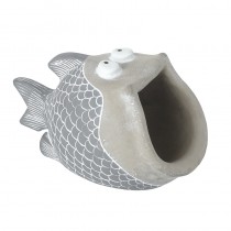 Grey Big Mouth Fish Pot