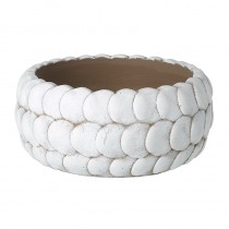 Large White Scallop Pot