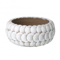 Small White Scallop Pot