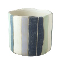 Stone Blue Striped Pot