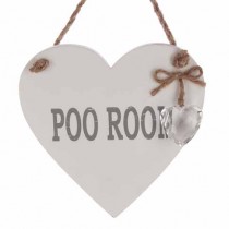Heart Poo Room Sign