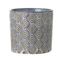 Blue Patterned Ceramic Pot