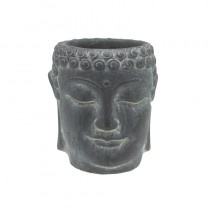 Cement Buddha Pot Black