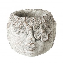 Large Cement Flower Girl Pot