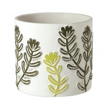 Large Cement Leaf Pot