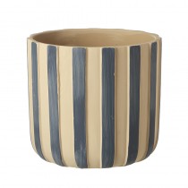 Large Blue Stripe Pot