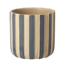 Medium Blue Stripe Pot