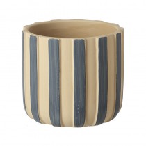Small Blue Stripe Pot