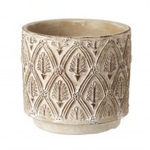 Large Patterned Cement Pot
