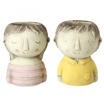 Girl & Boy Cement Pots