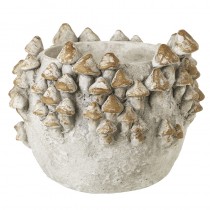 Grey Cement Mushroom Design Pot Lrg