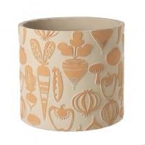 Vegetable Design Cement Pot Lrg