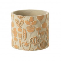 Vegetable Design Cement Pot Sml