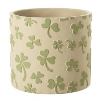Four Leaf Clover Cement Pot Lrg