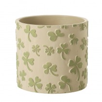 Four Leaf Clover Cement Pot Med