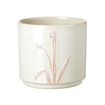 Cream Pot With Pink Flower Design