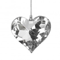 Mulit Facet Glass Heart Hanger