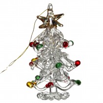 Hanging Glass Xmas Tree W/Colour Baubles