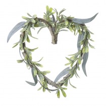 White Berry Heart Wreath