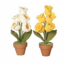 Knitted Flower Plants In Pots