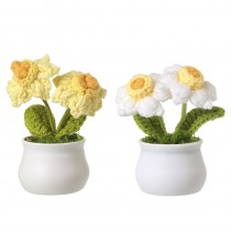 Knitted Daffodils In Pots Mix