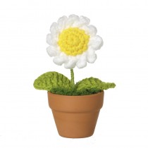 Knitted Daisy & Pot