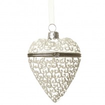 Hanging Glass Opening Heart Bauble