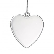 Plain Glass Heart Hanger