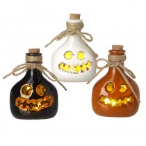 Halloween Pottery Light Up Bottles