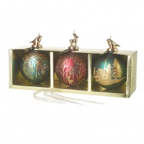 Glass Baubles With Ceramic Top