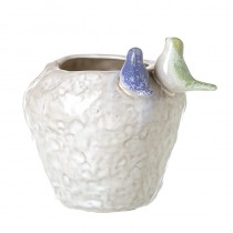 Ceramic Pot With Birds