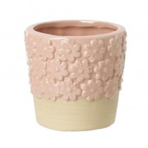 Pink Floral Ceramic Plant Pot