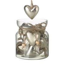 Hanging Hearts In Glass Jar Set