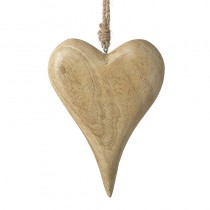 Wooden Long Hanging Heart