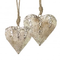 Gold Topped Hanging Hearts Set
