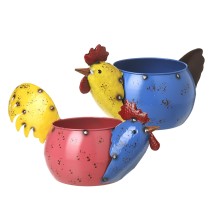 Bright Coloured Cockerel Pot Mix