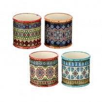 Small Colourful Pattern Round Pot Mix